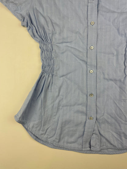 Blue Cinched Shirt
