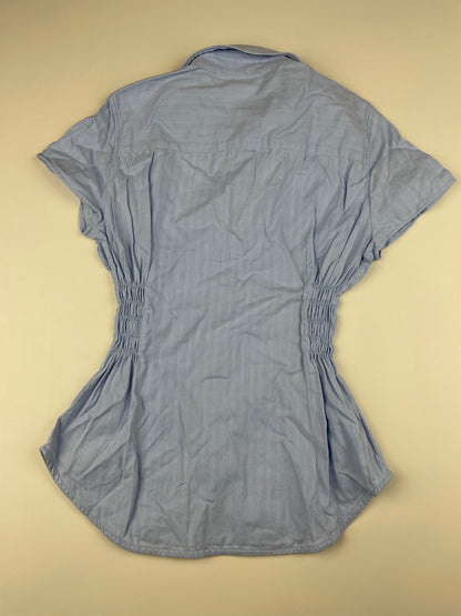 Blue Cinched Shirt