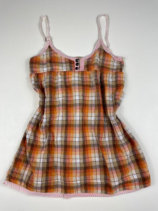 Orange Plaid Cami