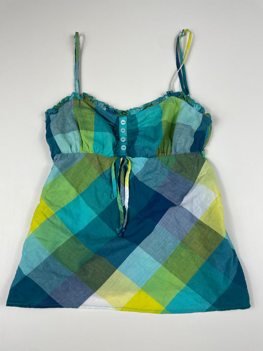 Plaid Ruffle Cami