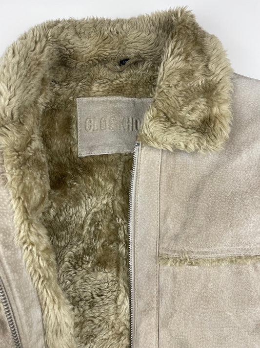 Fluffy Leather Jacket
