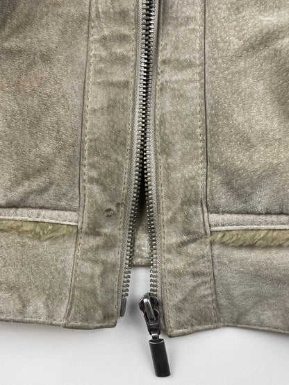 Fluffy Leather Jacket