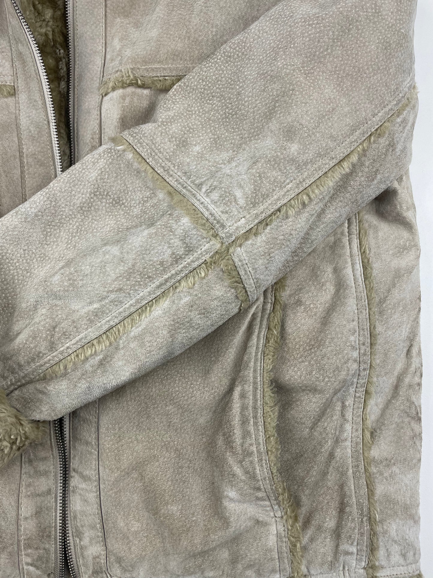 Fluffy Leather Jacket