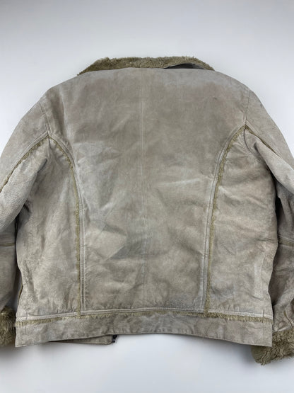 Fluffy Leather Jacket