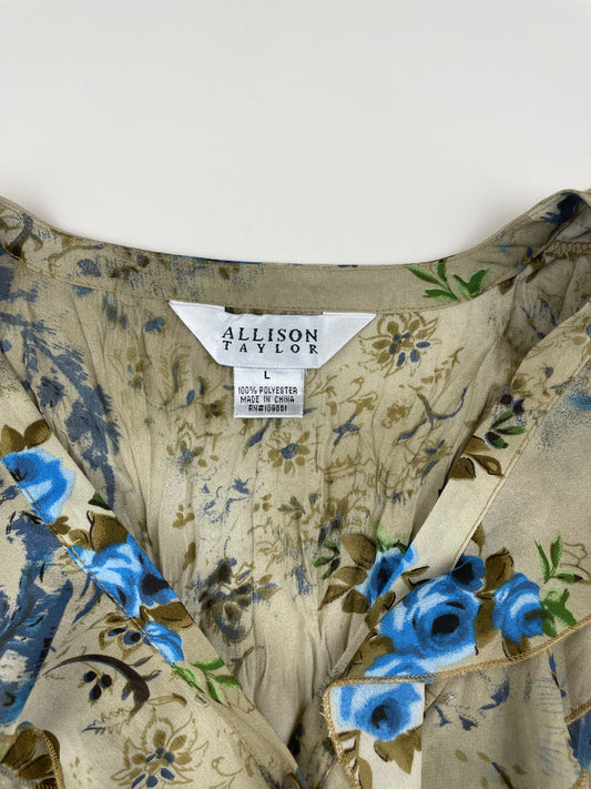 Ruffled Flowery Blouse
