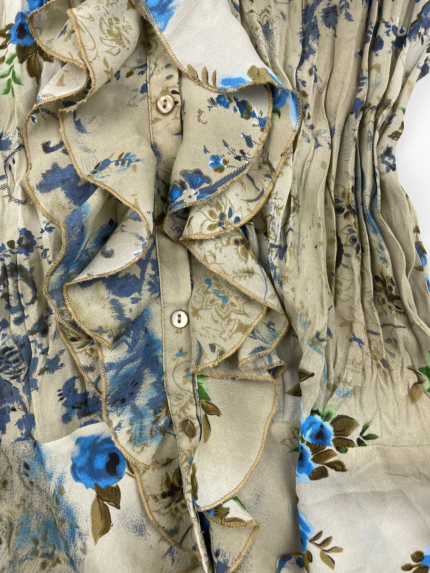 Ruffled Flowery Blouse