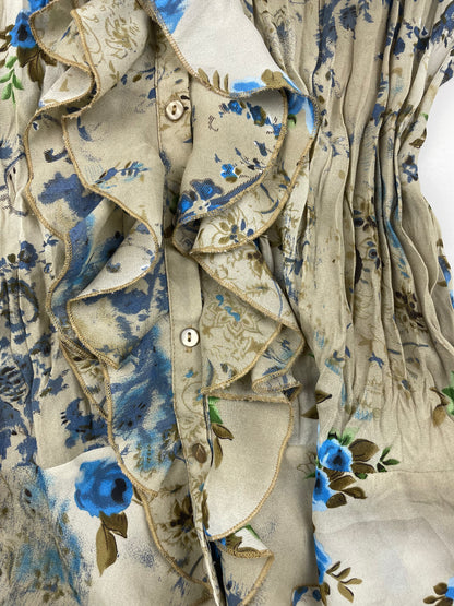 Ruffled Flowery Blouse