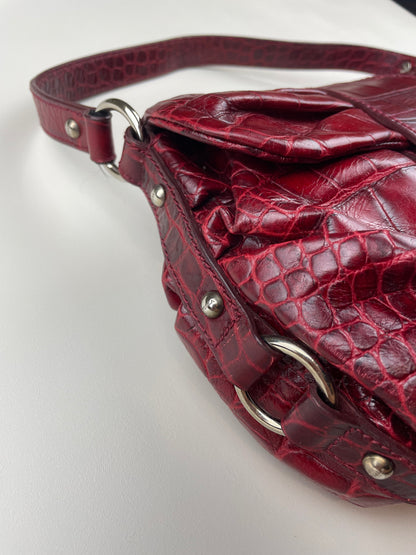 Furla Croc-embossed Leather Bag