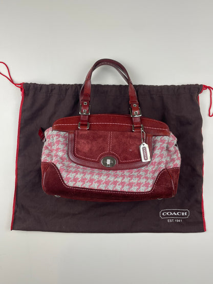 Rare Coach Houndstooth Hampton Satchel