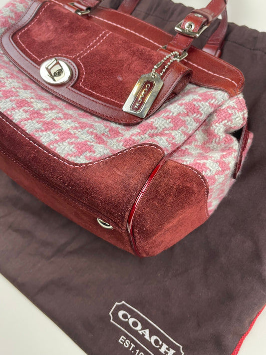 Rare Coach Houndstooth Hampton Satchel