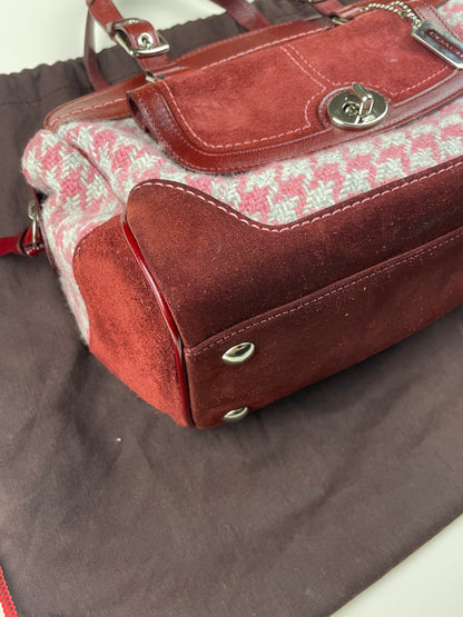 Rare Coach Houndstooth Hampton Satchel