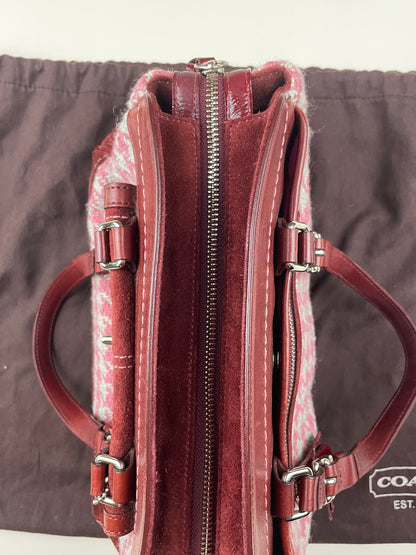 Rare Coach Houndstooth Hampton Satchel