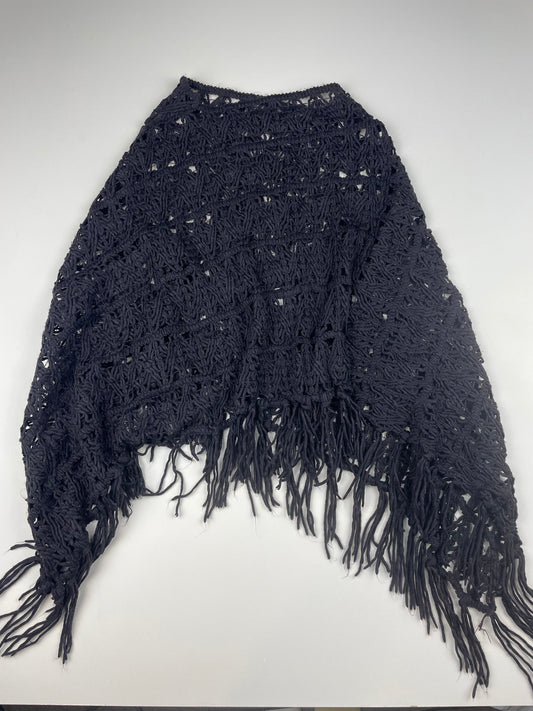 Brown Crochet Poncho