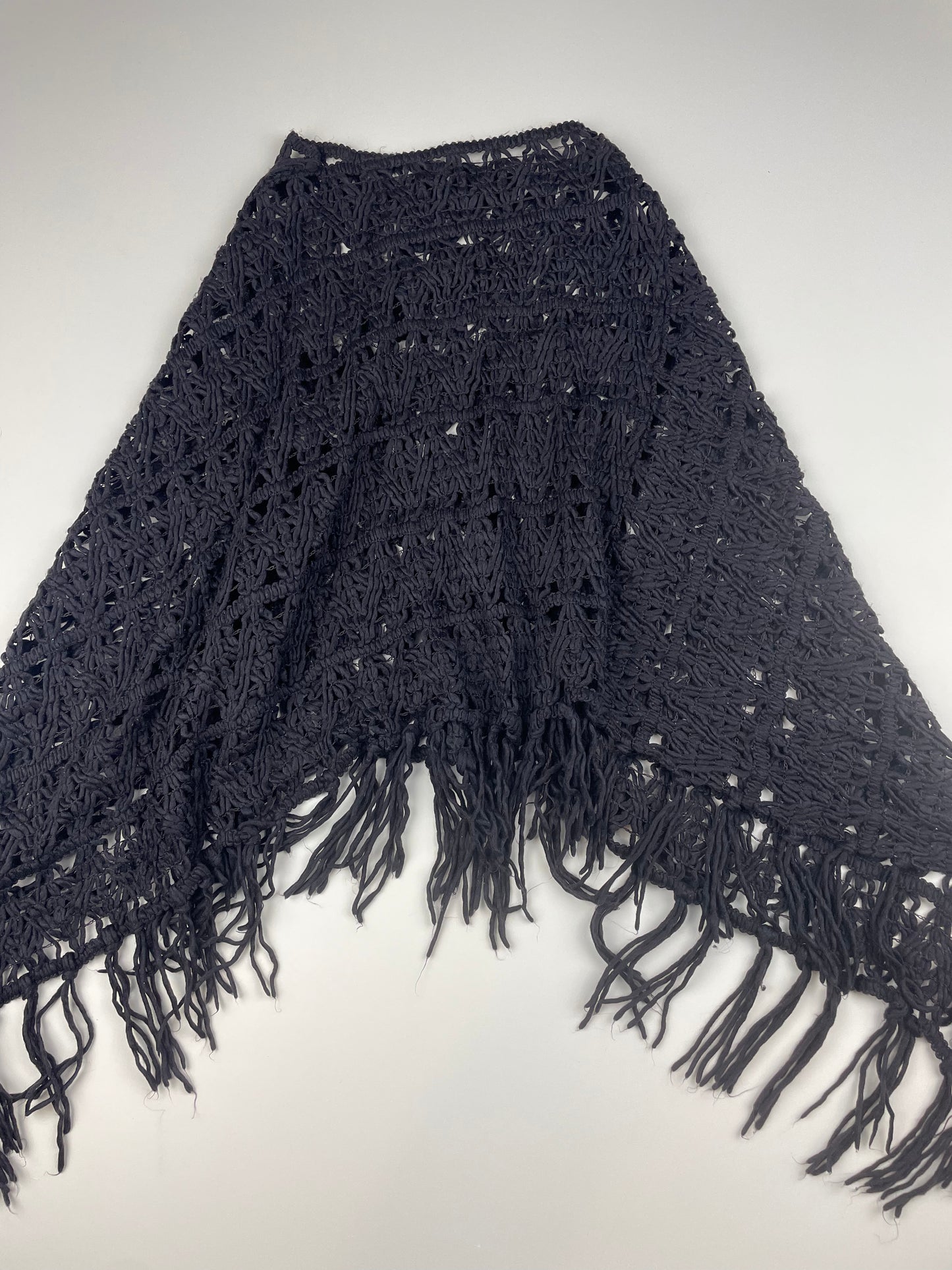 Brown Crochet Poncho