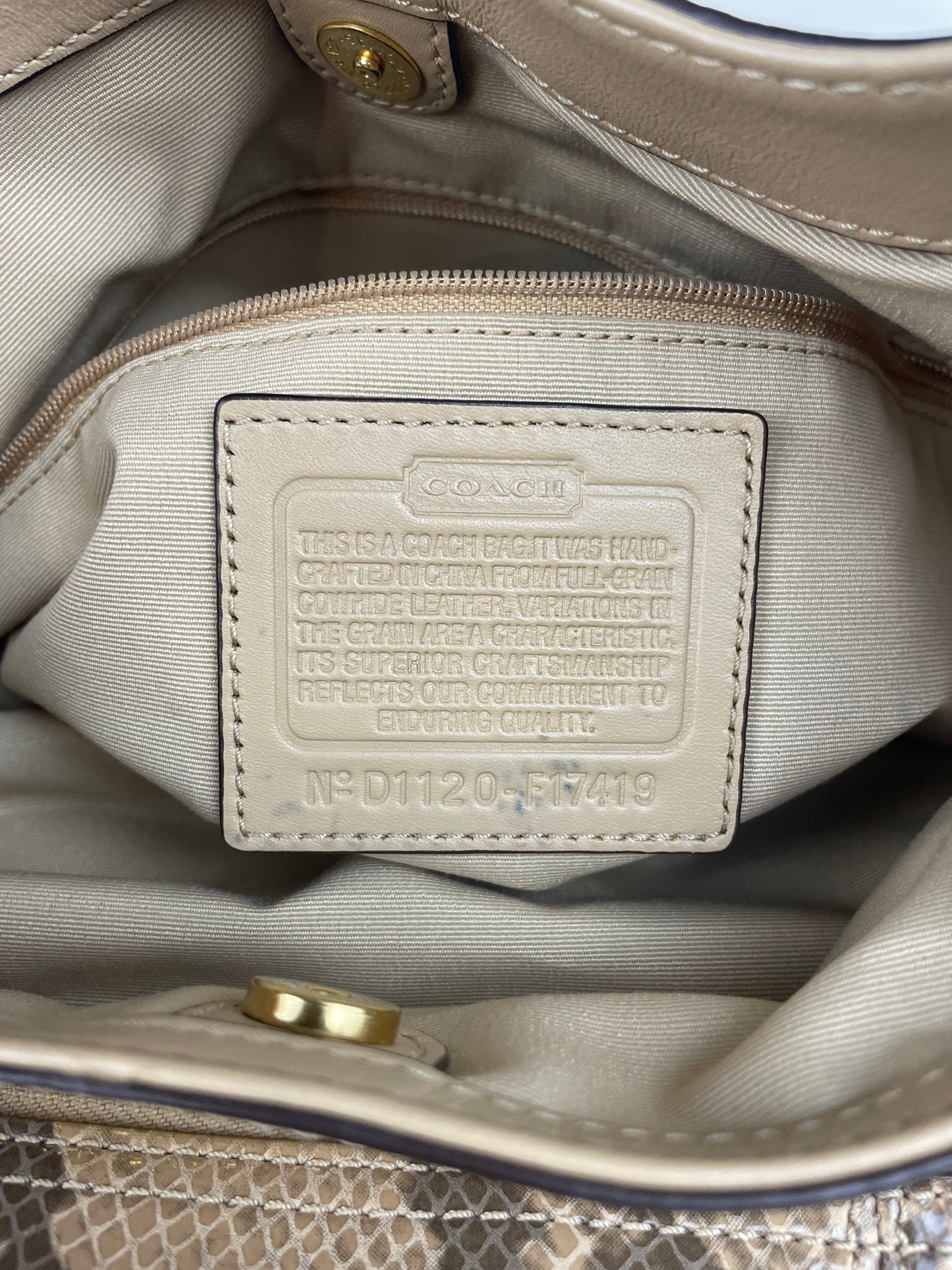 Coach Mini Soho Lynn Tote Snake Print