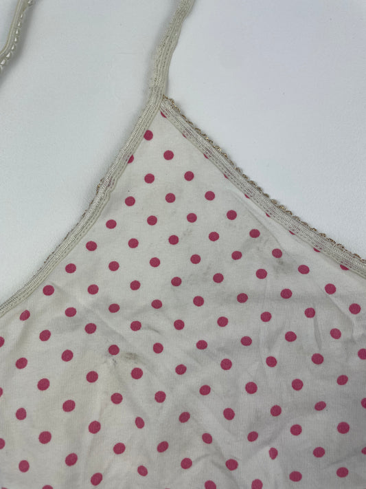 Pink Polkadot Halter Top