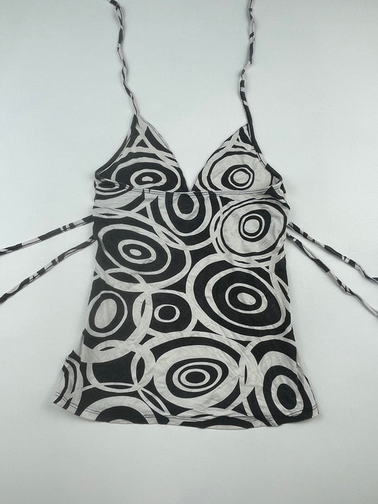Patterned Halter with Tie Back