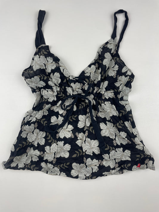 Flowery Tie Cami Top
