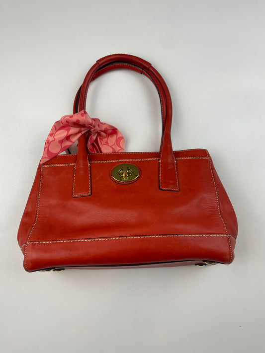 Coach Madeline Turnlock Satchel with Scarf