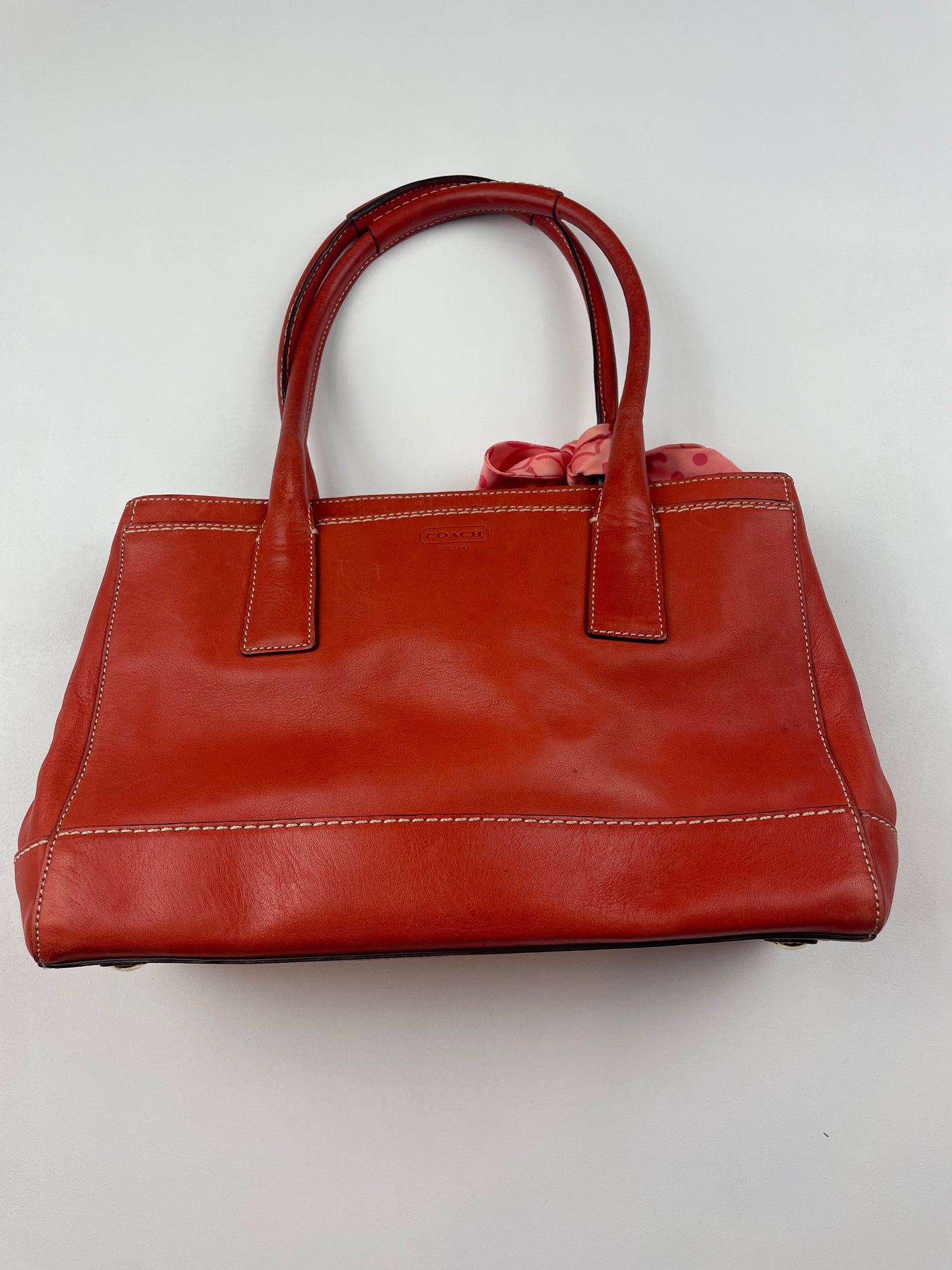 Coach Madeline Turnlock Satchel with Scarf
