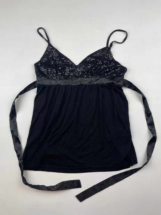 Sequin Cami with Tie Back