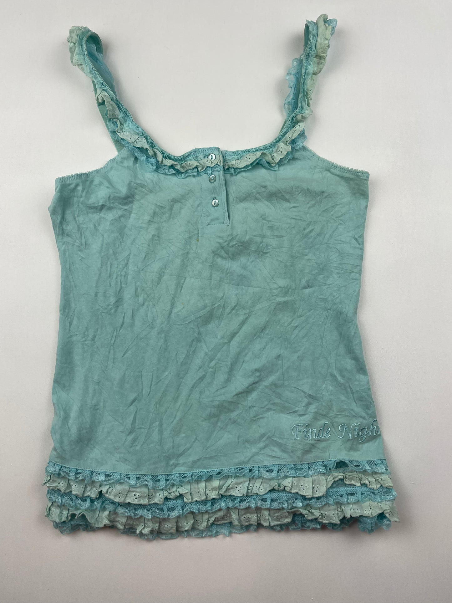 Blue Y2K Ruffle Cami