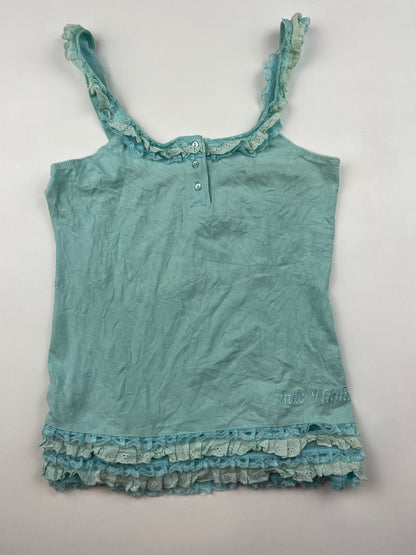 Blue Y2K Ruffle Cami