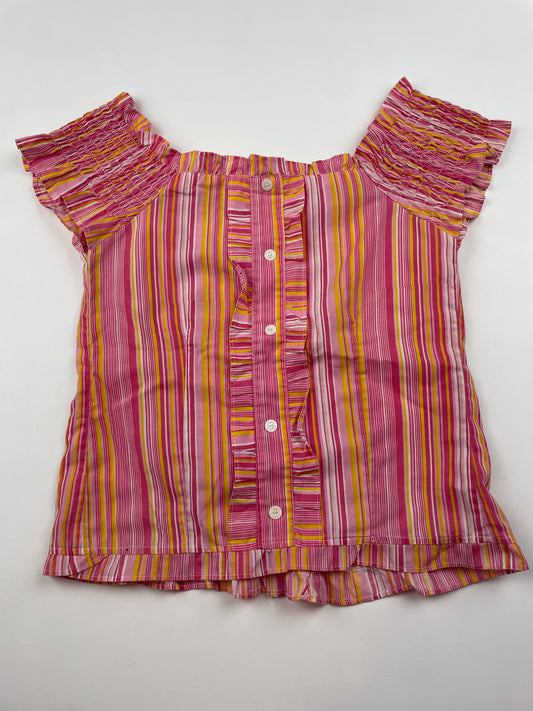 Striped Cinched Back Top