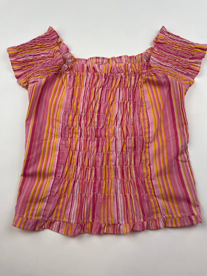 Striped Cinched Back Top