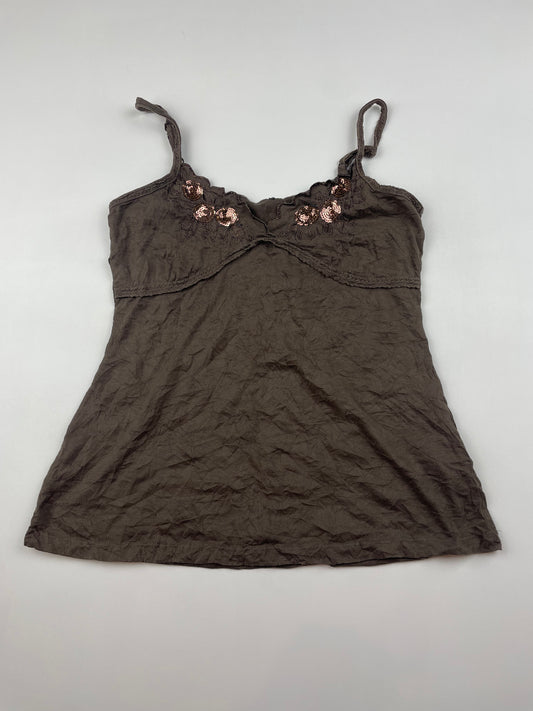 Brown Sequin Cami