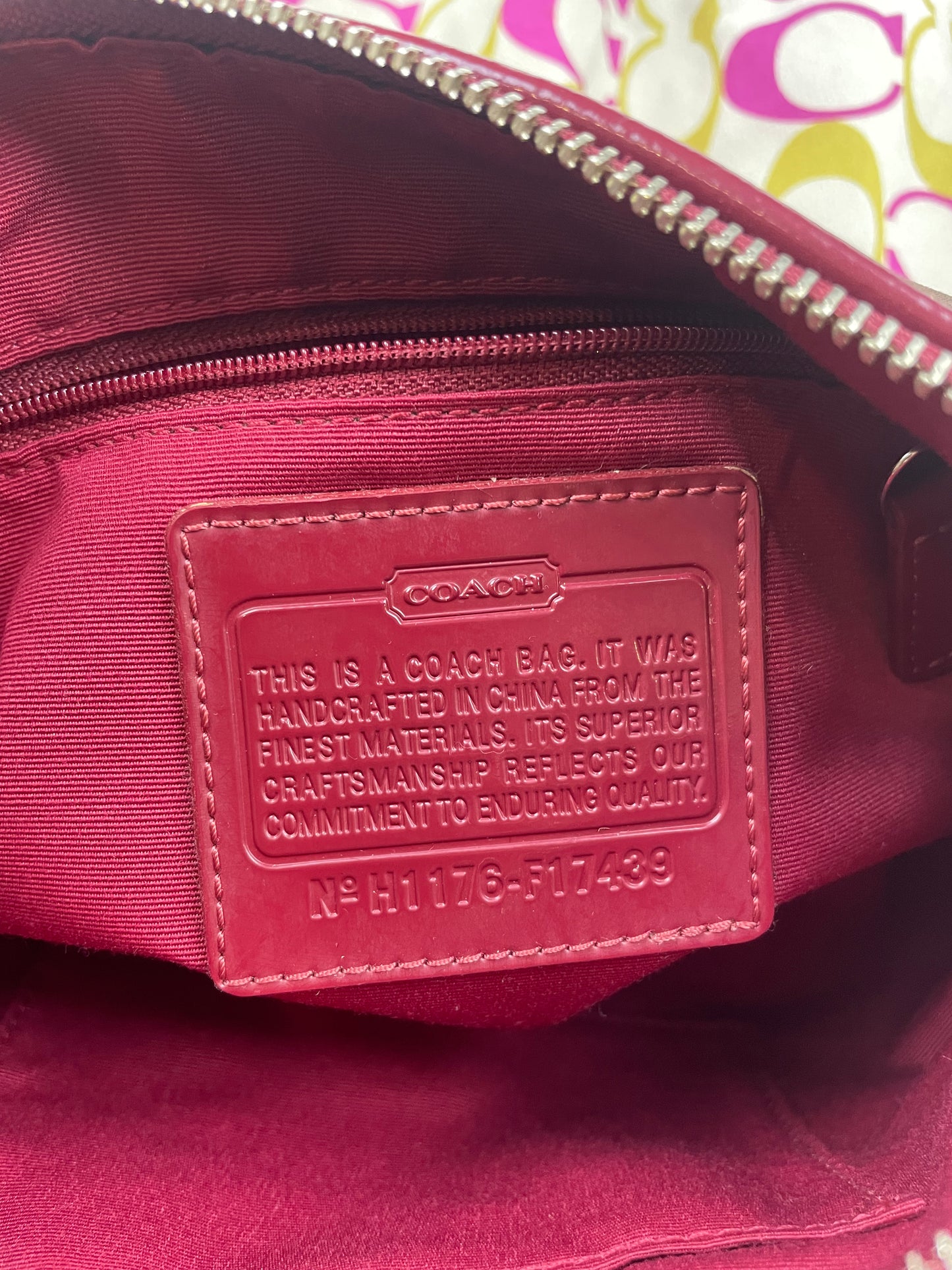 Coach Signature Stripe Demi Two Way Bag