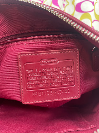 Coach Signature Stripe Demi Two Way Bag