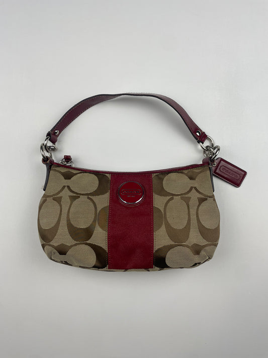 Coach Signature Stripe Demi Two Way Bag