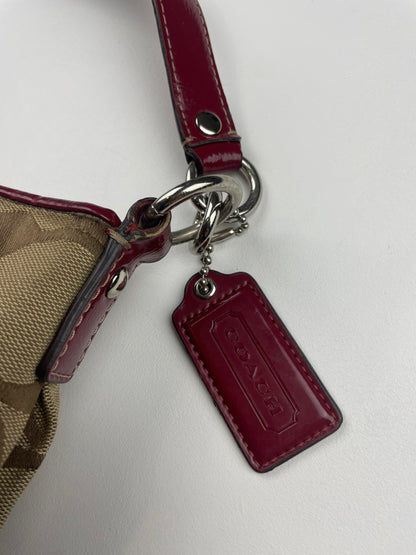Coach Signature Stripe Demi Two Way Bag