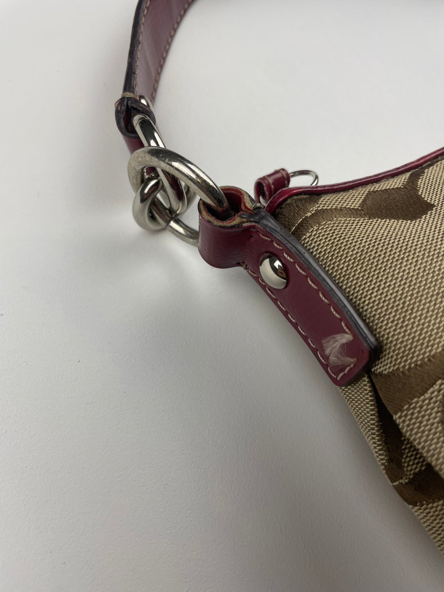 Coach Signature Stripe Demi Two Way Bag
