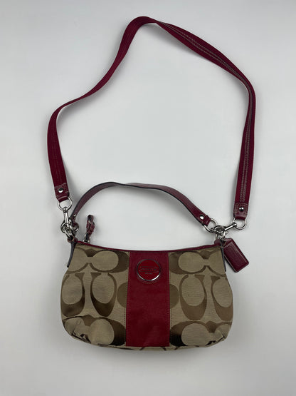 Coach Signature Stripe Demi Two Way Bag