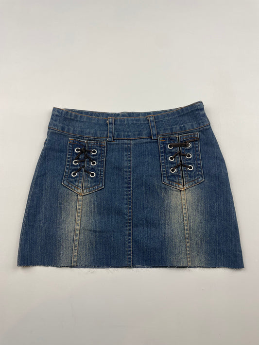 Corset Denim Mini Skirt