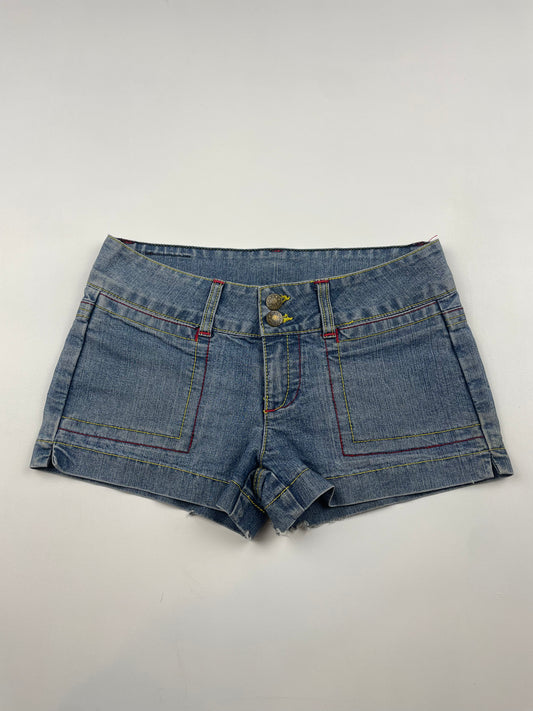 Contrast Stitch Mini Shorts