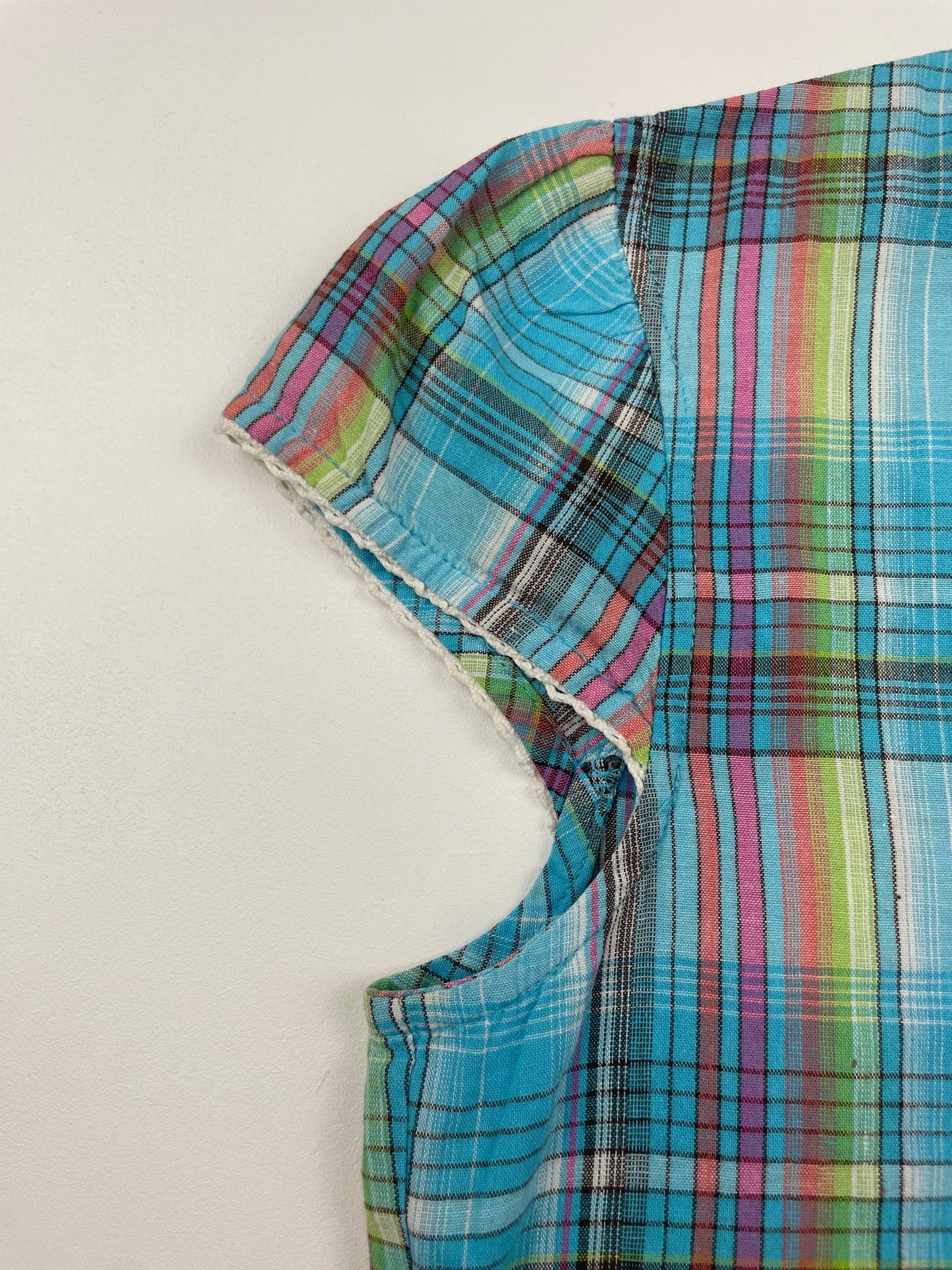 Plaid Shirt with Back Tie