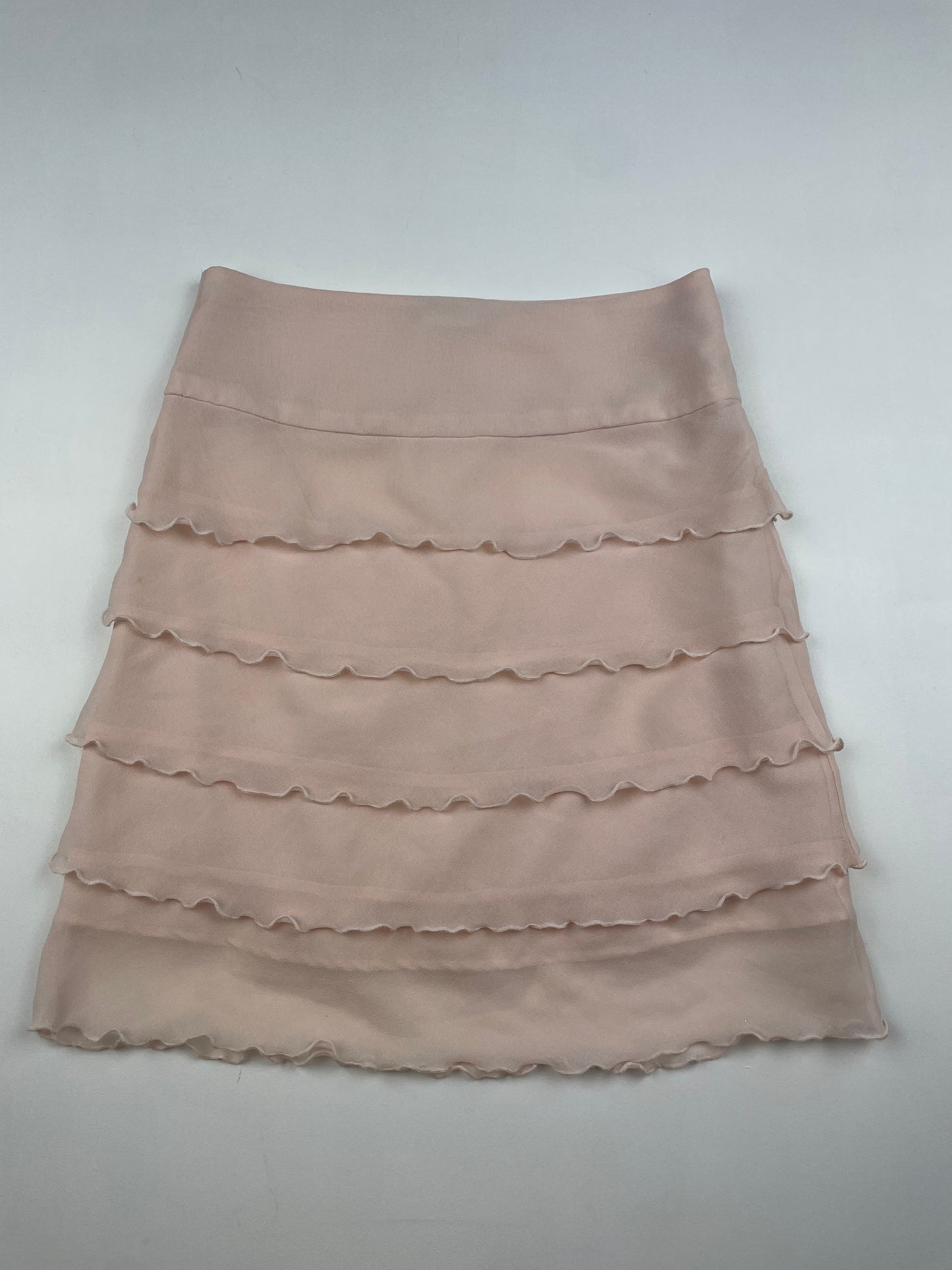 Pink Strapless Ruffle Top