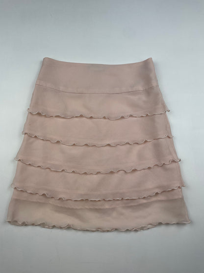 Pink Strapless Ruffle Top