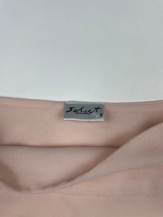 Pink Strapless Ruffle Top