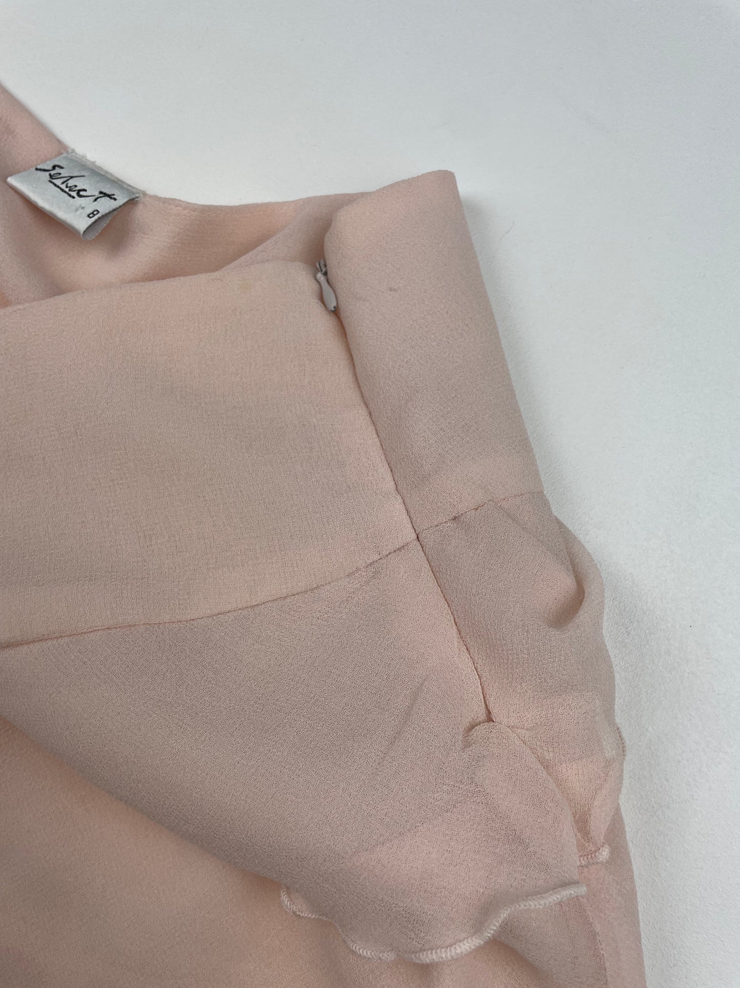 Pink Strapless Ruffle Top