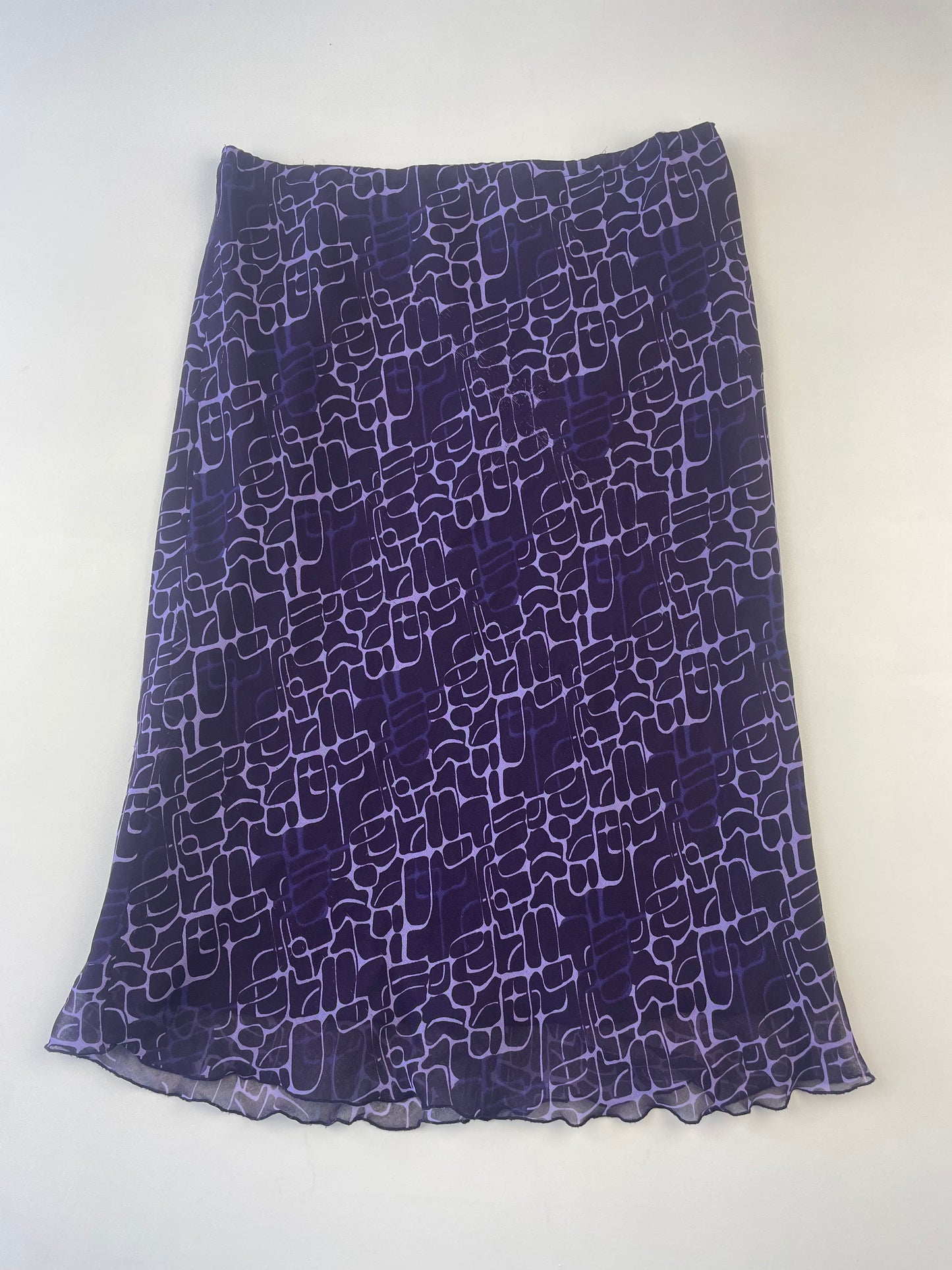 Purple Summer Midi Skirt