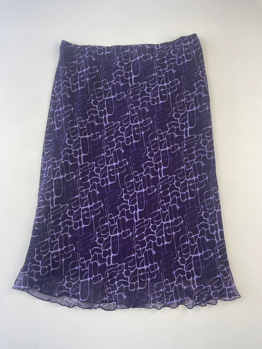Purple Summer Midi Skirt