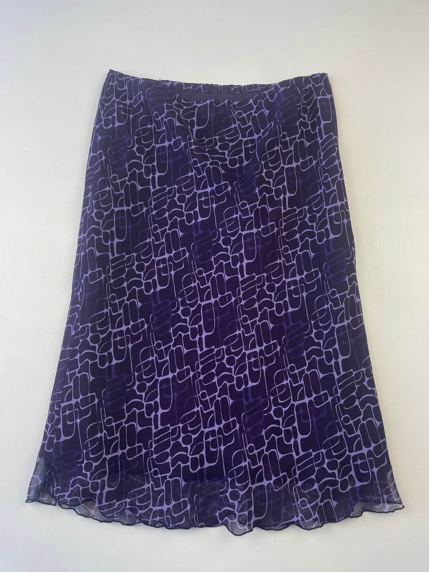 Purple Summer Midi Skirt