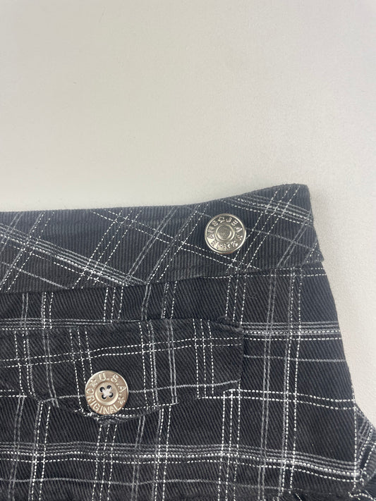 Ruffle Plaid Mini Skirt