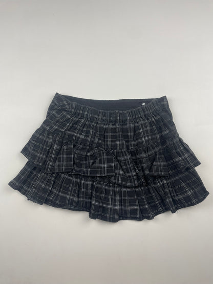 Ruffle Plaid Mini Skirt