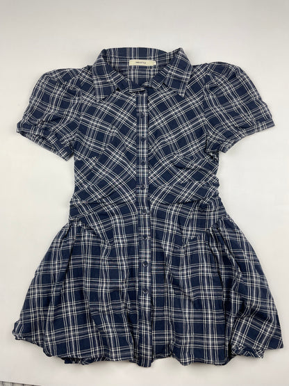 Plaid Button Up Mini Dress