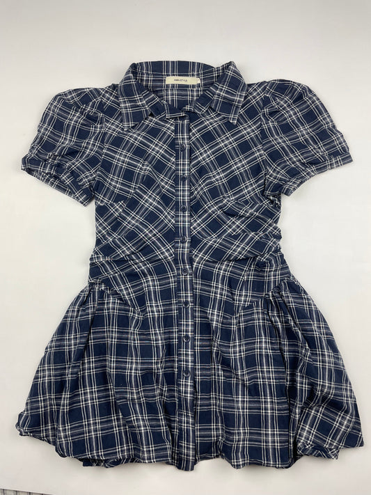 Plaid Button Up Mini Dress